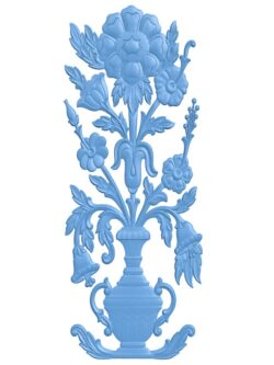 Flower vase painting T0010719 download free stl files 3d model for CNC wood carving