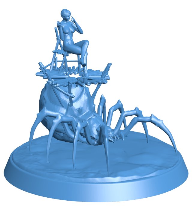Giant spider and goddess B0011671 3d model file for 3d printer