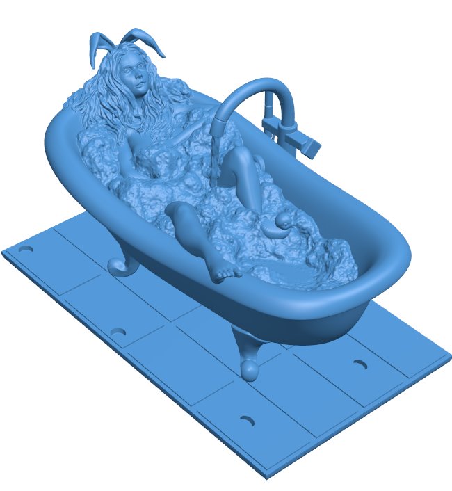 Girl in the bathtub B0011760 3d model file for 3d printer