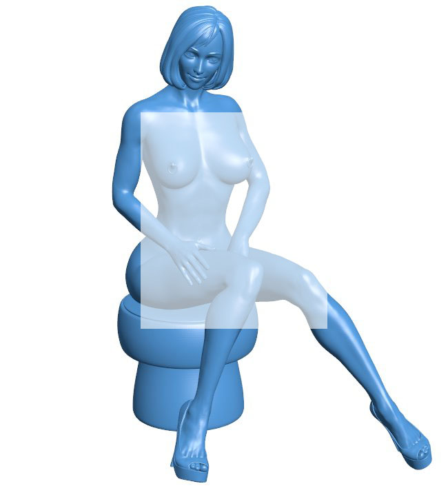 Girl on the chair B0011737 3d model file for 3d printer