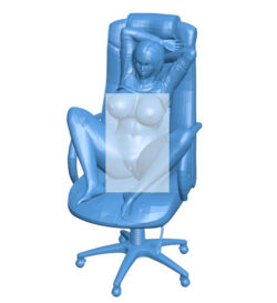 Girl sitting on chair B0011551 3d model file for 3d printer