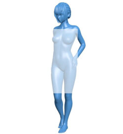 Girl with her hair in a bun B0011803 3d model file for 3d printer