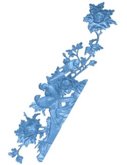 Painting of flowers and birds T0011152 download free stl files 3d model for CNC wood carving