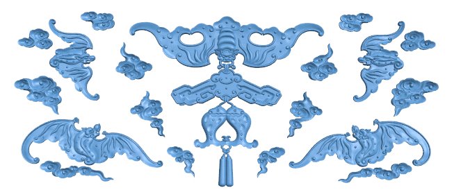 Pattern decor design T0011051 download free stl files 3d model for CNC wood carving