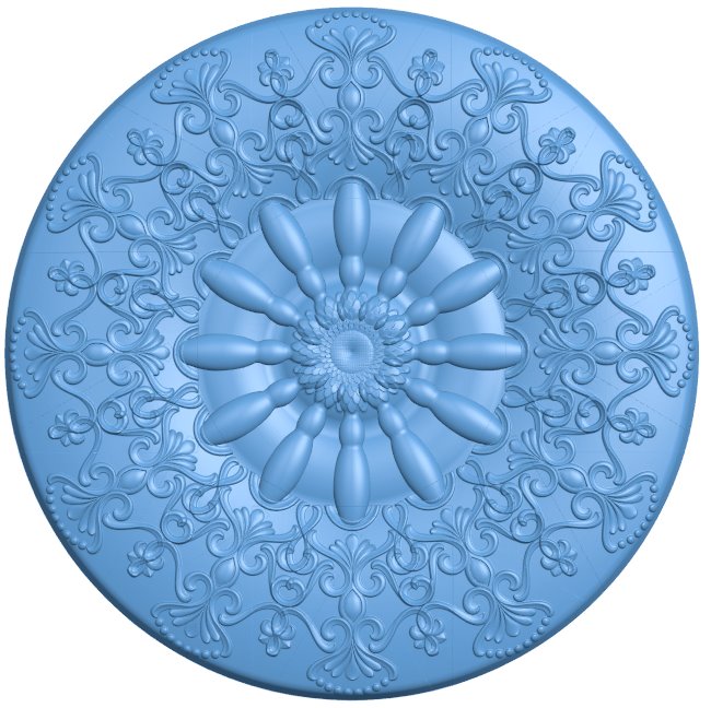 Round pattern T0010690 download free stl files 3d model for CNC wood carving