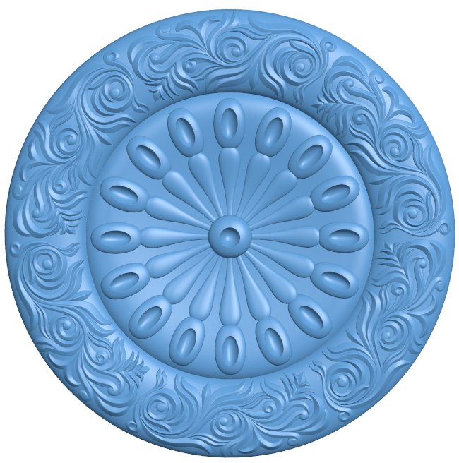 Round pattern T0010978 download free stl files 3d model for CNC wood carving