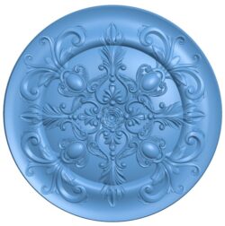 Round pattern T0010979 download free stl files 3d model for CNC wood carving