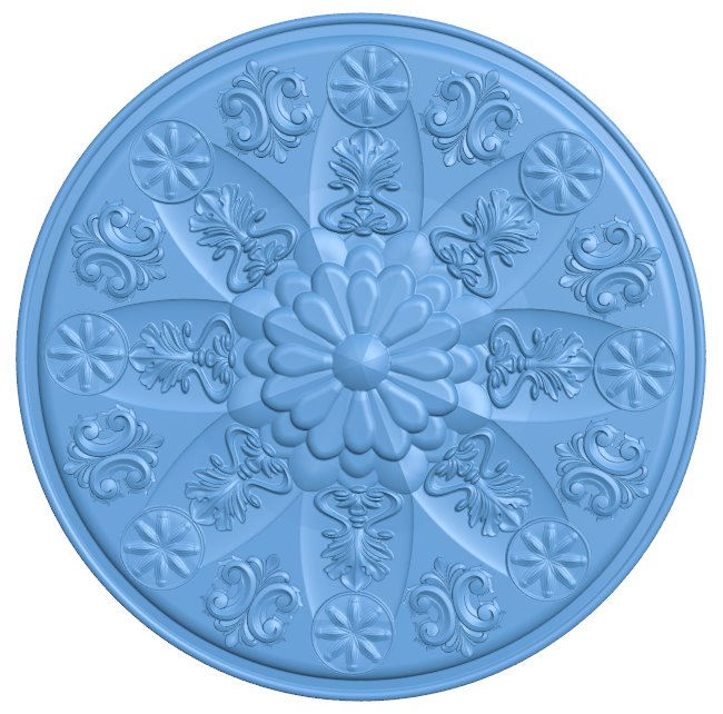 Round pattern T0011013 download free stl files 3d model for CNC wood carving