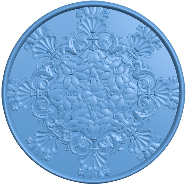 Round pattern T0011015 download free stl files 3d model for CNC wood carving