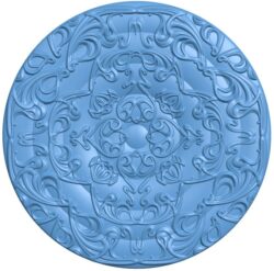 Round pattern T0011018 download free stl files 3d model for CNC wood carving
