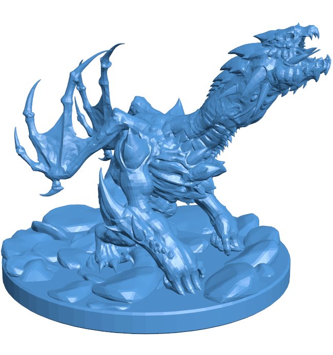 Short-winged dragon B0011672 3d model file for 3d printer