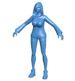 The girl goes to the gym in the morning B0011700 3d model file for 3d printer