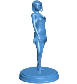 The girl went to the Christmas party B0011828 3d model file for 3d printer