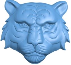 Tiger head T0011299 download free stl files 3d model for CNC wood carving