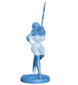 Warrior woman B0011576 3d model file for 3d printer