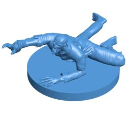 Zombies are crawling on the ground B0011544 3d model file for 3d printer