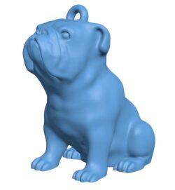 Bulldog KeyChain B0011871 3d model file for 3d printer