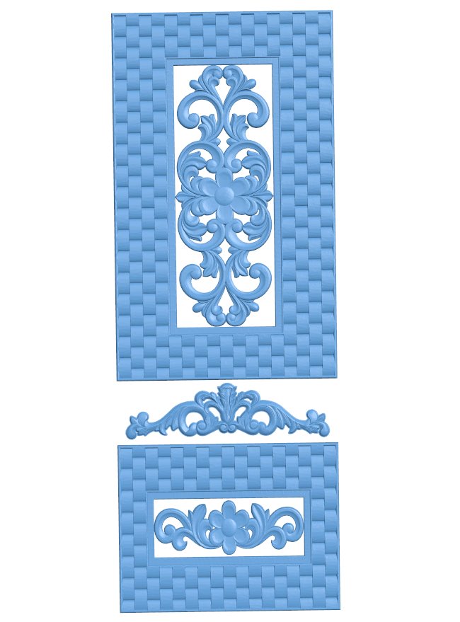 Door frame pattern T0011322 download free stl files 3d model for CNC wood carving