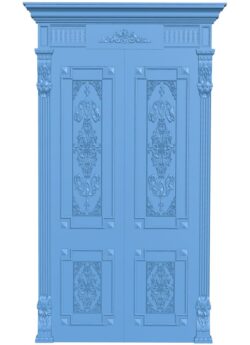Door pattern T0011585 download free stl files 3d model for CNC wood carving