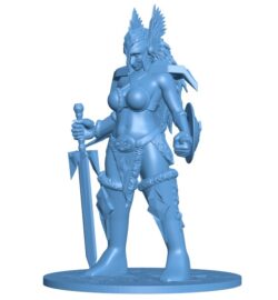 Female dwarf warrior B0011863 3d model file for 3d printer