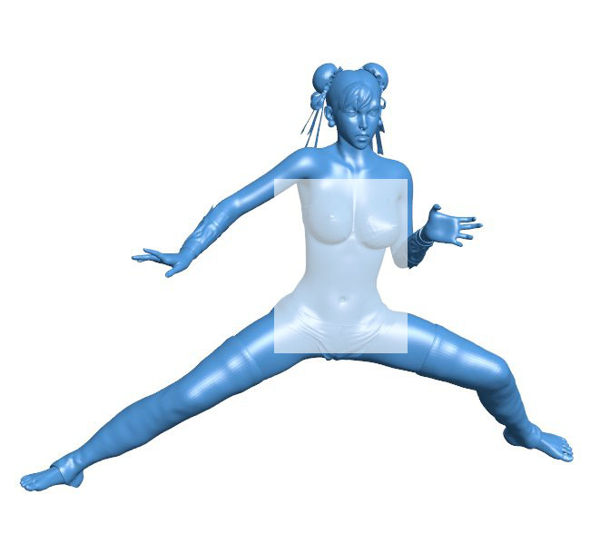 Female martial artist B0011834 3d model file for 3d printer