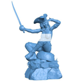 Female pirate sitting on a ledge B0012013 3d model file for 3d printer