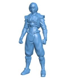 Female robot warrior B0011923 3d model file for 3d printer