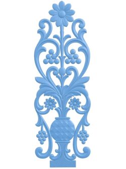 Flower vase painting T0011309 download free stl files 3d model for CNC wood carving