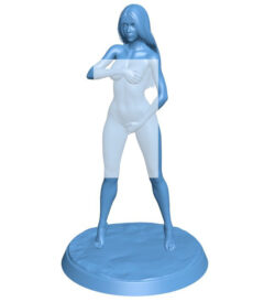 Girl with long hair B0011861 3d model file for 3d printer