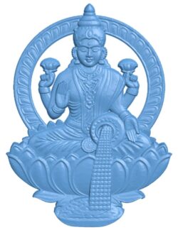 Goddess Laxmi Lakshmi T0011570 download free stl files 3d model for CNC wood carving