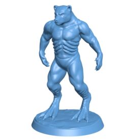 Grizzly bear warrior B0011918 3d model file for 3d printer