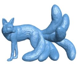 Nine-tailed fox B0011853 3d model file for 3d printer