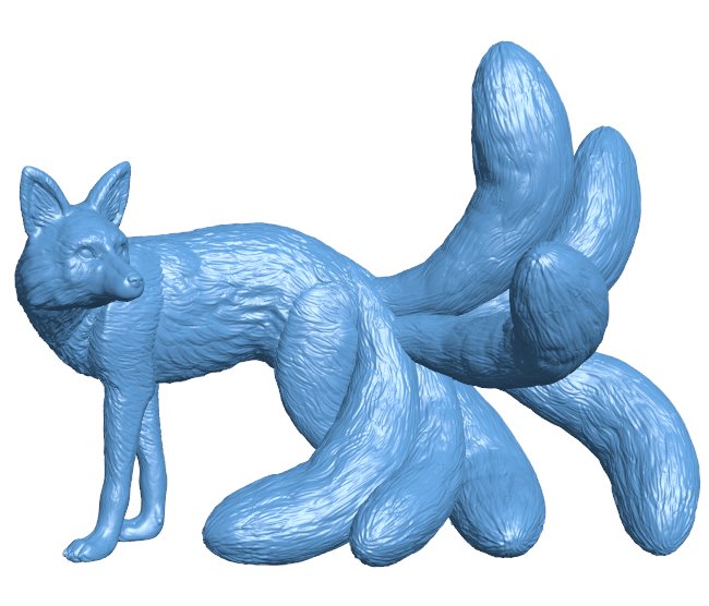 Nine-tailed fox B0011853 3d model file for 3d printer