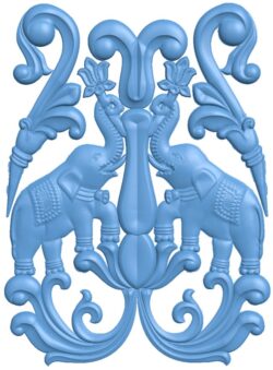 Pattern decor design elephant T0011429 download free stl files 3d model for CNC wood carving