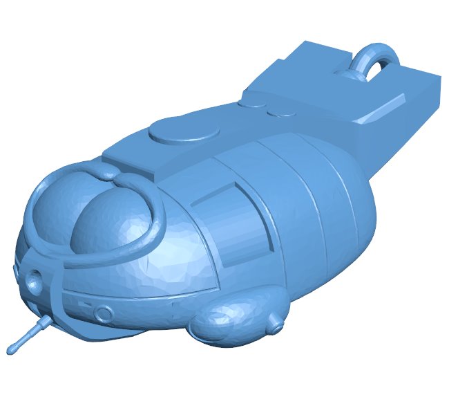 Spaceship keychain B0011897 3d model file for 3d printer