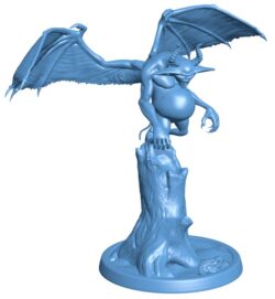 The devil sat on the tree trunk B0011939 3d model file for 3d printer