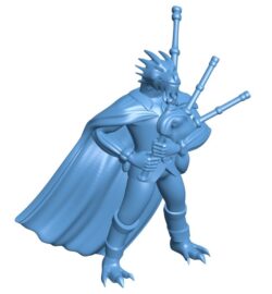 The dragon knight is blowing the trumpet B0011980 3d model file for 3d printer