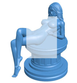 The girl lies on a stone pedestal B0011835 3d model file for 3d printer