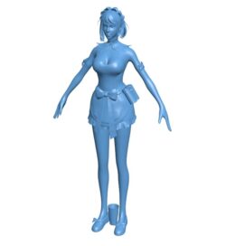 The girl worked as a waitress B0011881 3d model file for 3d printer
