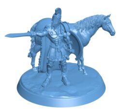 The warrior stole the horse B0011885 3d model file for 3d printer