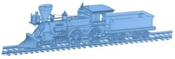 Train painting T0011460 download free stl files 3d model for CNC wood carving