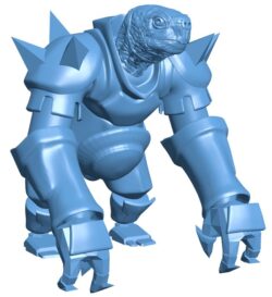 Turtle warrior wearing robot armor B0011874 3d model file for 3d printer