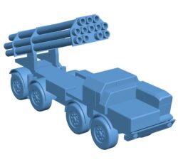 Vehicle carrying multiple missiles B0011887 3d model file for 3d printer