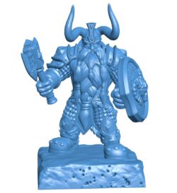 Viking dwarf warrior B0011842 3d model file for 3d printer