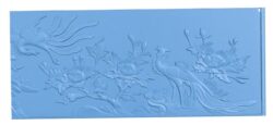 Phoenix painting T0011639 download free stl files 3d model for CNC wood carving