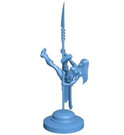 Post-apocalyptic female assassin B0012236 3d model file for 3d printer