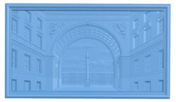 St. Petersburg View Of The Square Through The Arch T0011620 download free stl files 3d model for CNC wood carving