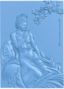 Chinese classical beauty T0012670 download free stl files 3d model for CNC wood carving