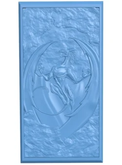Dragon painting T0013028 download free stl files 3d model for CNC wood carving