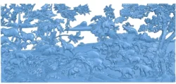 Elephant painting T0012810 download free stl files 3d model for CNC wood carving